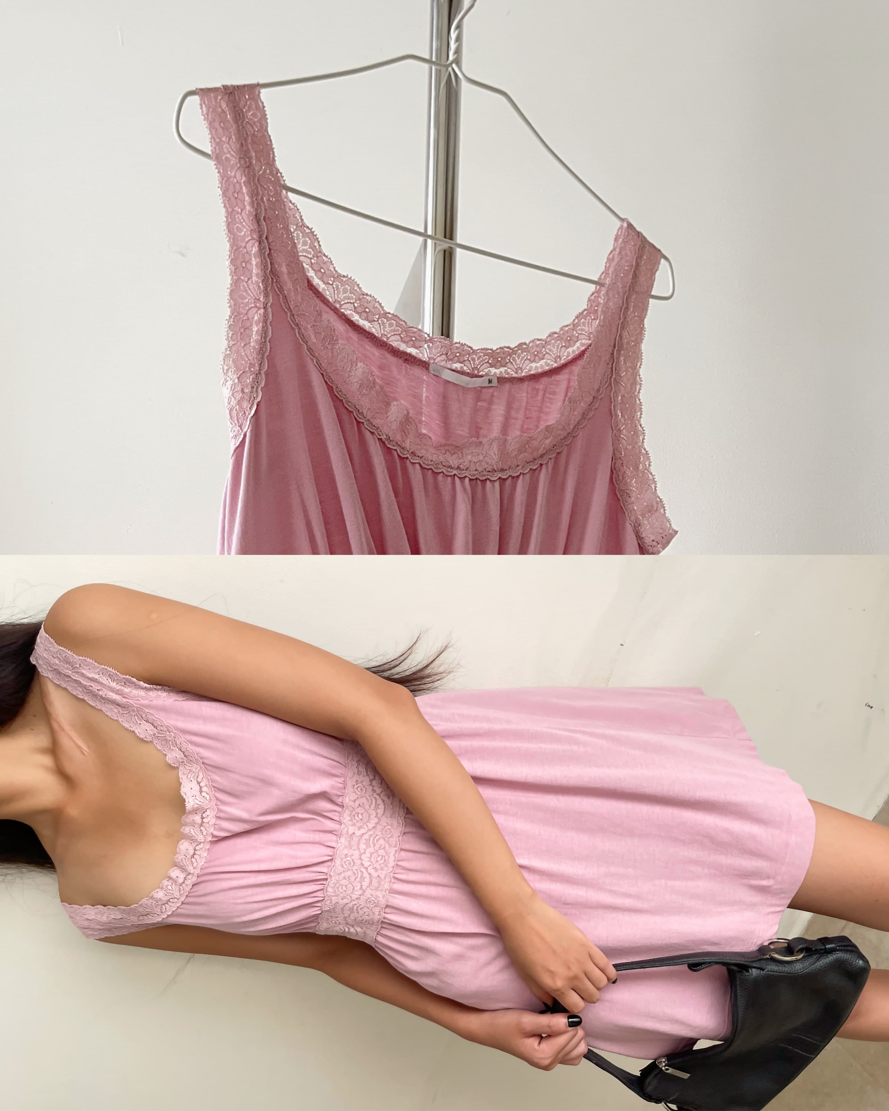 Scoop neck lace trim dress 
Length 78 | Chest 84~90 | Waist 68~78 | 🏷️315

DR072614